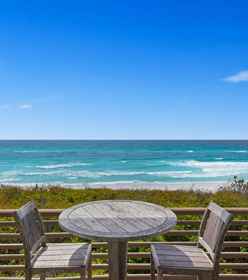 beachfront view from a deck